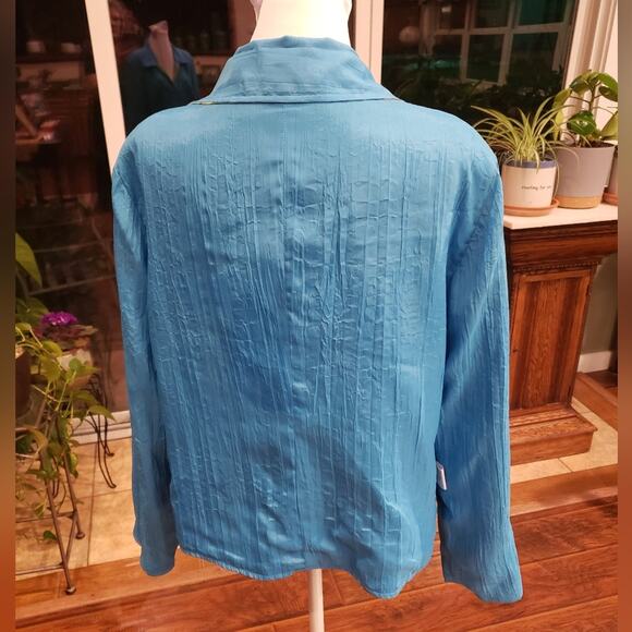 City Girl Nancy Bolen L multi color patch work look camisole and cover shirt - Picture 2 of 11